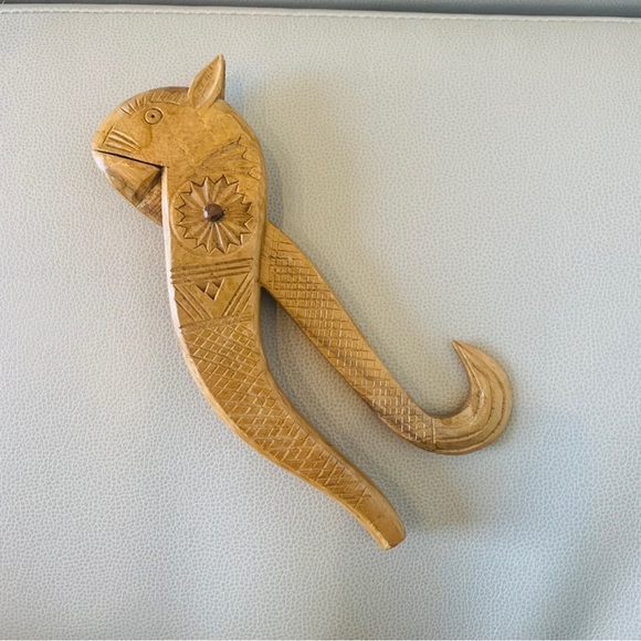 Vintage Hand Carved Beech Wood Nutcracker Horse Head Eastern European - Picture 4 of 4